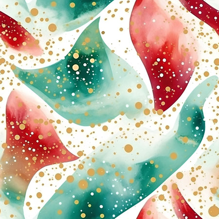 Watercolor seamless pattern with abstract shapes. Hand-drawn illustration.の素材