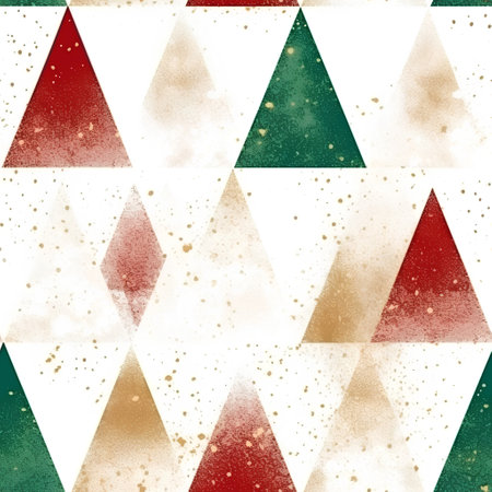 Seamless watercolor triangles pattern. Grunge background.の素材