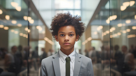 Portrait of a young african american businesswoman looking at cameraの素材