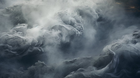 Clouds of smoke in the sky. Abstract background. Toned.の素材