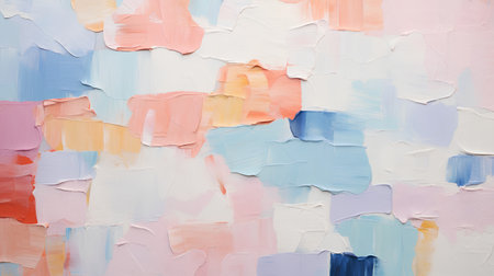 Painting close up texture background with blue, orange, yellow, pink colorsの素材