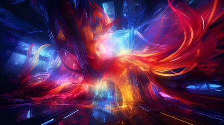 3D abstract fractal background. Design element for brochure, advertisements, presentation, web and other graphic designer works. Digital collage. Raster clip artの素材