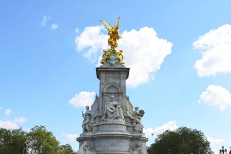 London, Great Britain -May 23, 2016: The Victoria Memorial, a monument to Queen Victoria, by the sculptor Thomas Brock.のeditorial素材