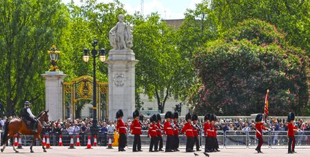 London, Great Britain -May 23, 2016: Changing the Guard at outside Buckingham Palaceのeditorial素材
