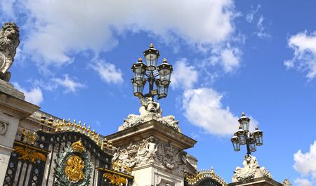 London, Great Britain -May 23, 2016: Buckingham Palace Gates in city of London, located in Westminster.のeditorial素材