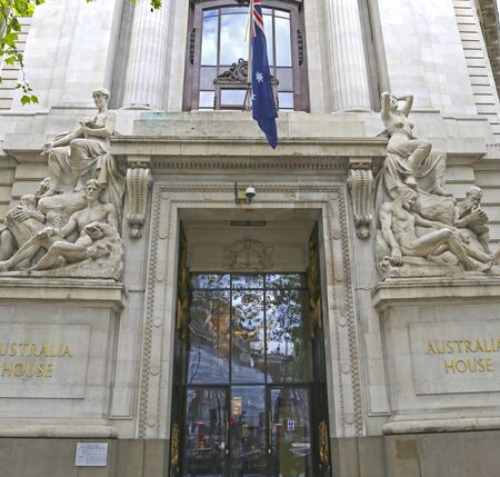 London, Great Britain -May 23, 2016: Australia House, Strand, diplomatic mission of Australia in the United Kingdom, historical building, by architects Alexander Marshall Mackenzie and Alexander George Robertson Mackenzieのeditorial素材