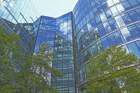 London, Great Britain -May 23, 2016: corporate modern offices buildings on the south bank of the...