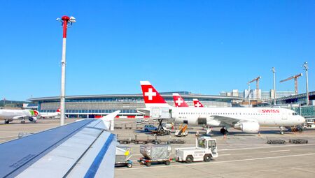 Zurich, Switzerland - August 1, 2013: Zurich airport