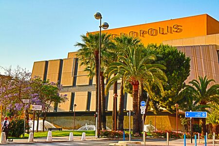 Nice, France - June 11, 2014: Acropolis Convention Center in Nice, designed by architects Buzzi, Bernasconi and Baptiste.のeditorial素材