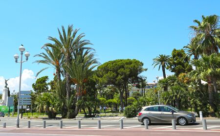 Nice, France - June 19, 2014: summer day in the city centerのeditorial素材