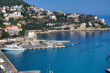 Beautiful view of the seaport of Nice, France.のeditorial素材
