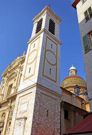 Nice, France - August 05, 2013: St. Reparate Cathedral in the old townのeditorial素材