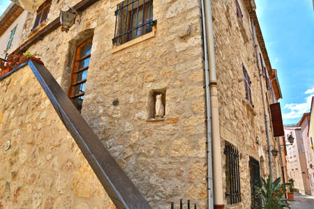 Antibes, Alpes-Maritimes, France - June 16, 2014: picturesque streets of the old townのeditorial素材