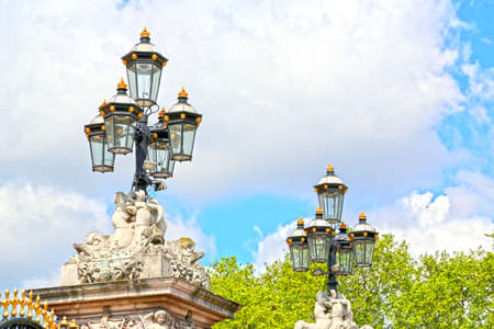 London, Great Britain -May 23, 2016: Buckingham Palace Gates in city of London, located in Westminster.のeditorial素材
