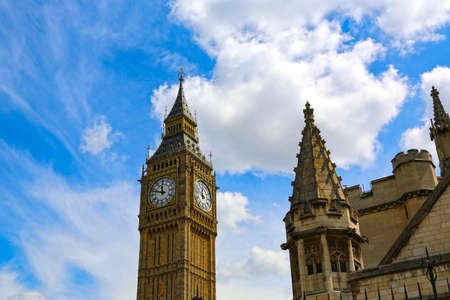London, Great Britain -May 22, 2016: Nice view of Big Ben (Elizabeth tower) and Westminster Palace, the Houses of Parliament, the Parliament of the United Kingdomのeditorial素材