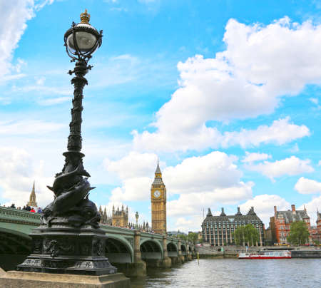 London, Great Britain -May 22, 2016: Nice view of Big Ben (Elizabeth tower) and Westminster Palace, the Houses of Parliament, the Parliament of the United Kingdomのeditorial素材
