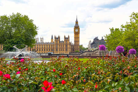 London, Great Britain -May 22, 2016: Nice view of Big Ben (Elizabeth tower) and Westminster Palace, the Houses of Parliament, the Parliament of the United Kingdomのeditorial素材