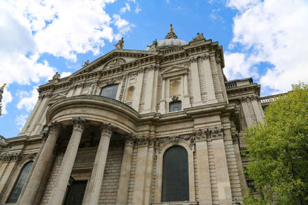 London, Great Britain -May 23, 2016: Saint PaulÂ´s Cathedral, Anglican cathedral, English Baroque style, by Architect Sir Christopher Wrenのeditorial素材