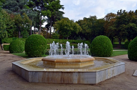 Palace gardens in Barcelonaのeditorial素材