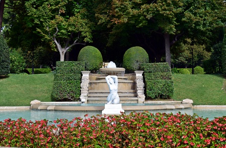 Palace gardens in Barcelonaのeditorial素材