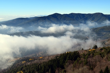 Landscapes clouds in the mountains,