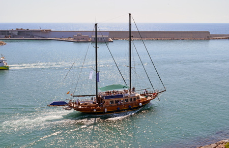Ship sailboat in the Mediterranean