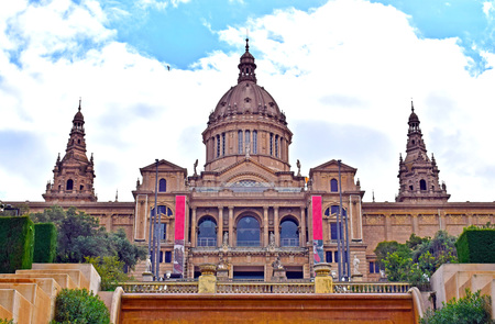 National Palace in Montjuic Barcelonaのeditorial素材