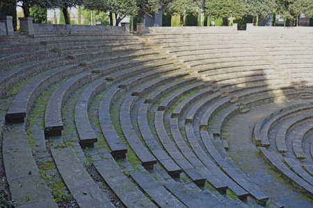 Greek Theater in Montjuic Barcelonaの写真素材