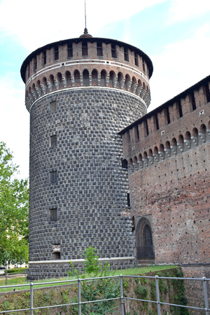 Sforzesco Castle in Milan Italyのeditorial素材