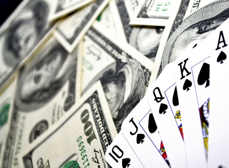 Winning poker combination over the dollar surface