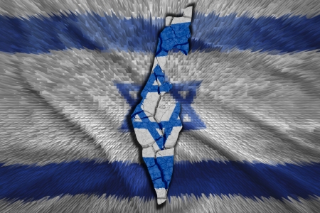 Map of Israel in National flag colorsの写真素材