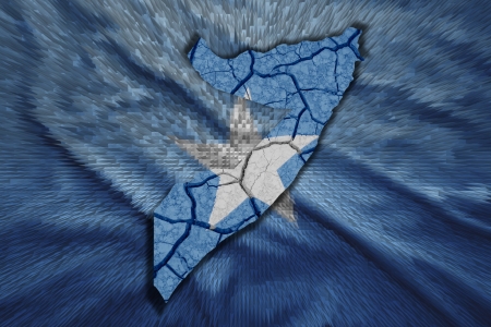 Map of  Somalia in National flag colorsの写真素材