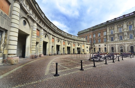 Royal palace of Stockholm - guard postの写真素材
