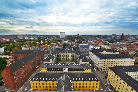City view of danish capital Copenhagenの写真素材