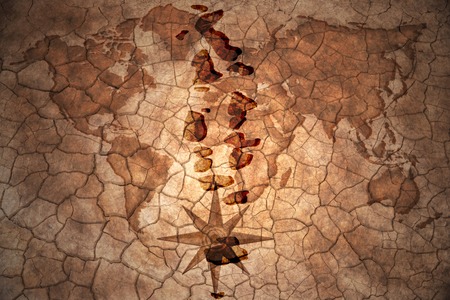 maldives map on vintage crack paper backgroundの写真素材