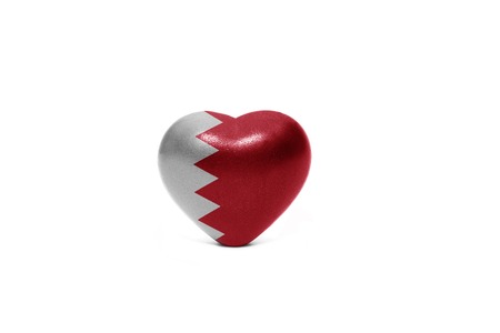 heart with national flag of bahrain on the white backgroundの写真素材
