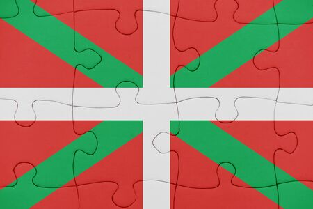 puzzle with the national flag of basque country. conceptの写真素材