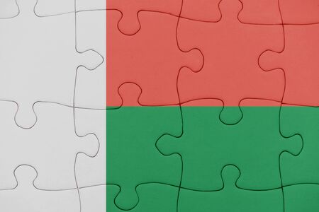 puzzle with the national flag of madagascar. conceptの写真素材