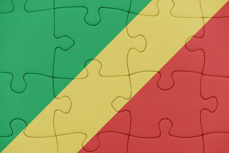 puzzle with the national flag of republic of the congo. conceptの写真素材