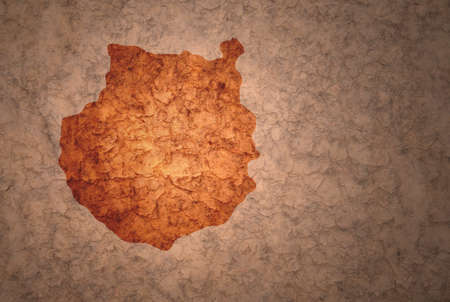 map of gran canaria on a old ancient vintage crack paper backgroundの写真素材