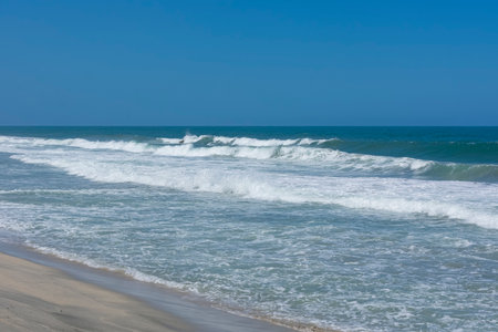 Beautiful lonely beach in the Tayrona natural park of Colombia.の写真素材