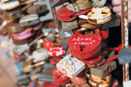 Love lock close up viewのeditorial素材