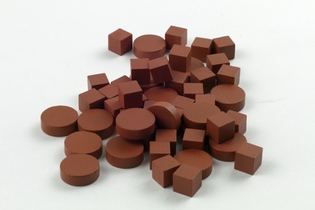 Wooden board game figureの写真素材