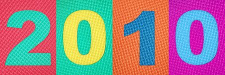 2010 text from rubber with tread plate textureの写真素材