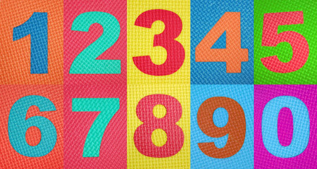 Rubber numbers . Tread plate texture