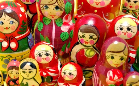 Russian nesting dolls Matreshkaの写真素材