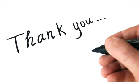 Thank you noteの写真素材