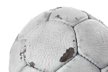 Dirty Old Soccer Ball の写真素材