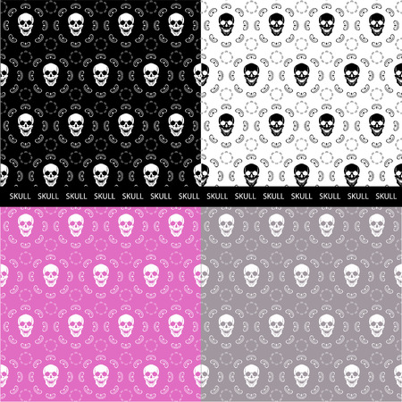 a set of patterns to the drawing on different backgroundsのイラスト素材