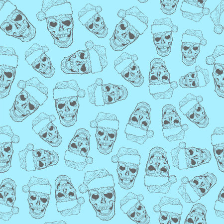 Black Christmas skull symbolのイラスト素材